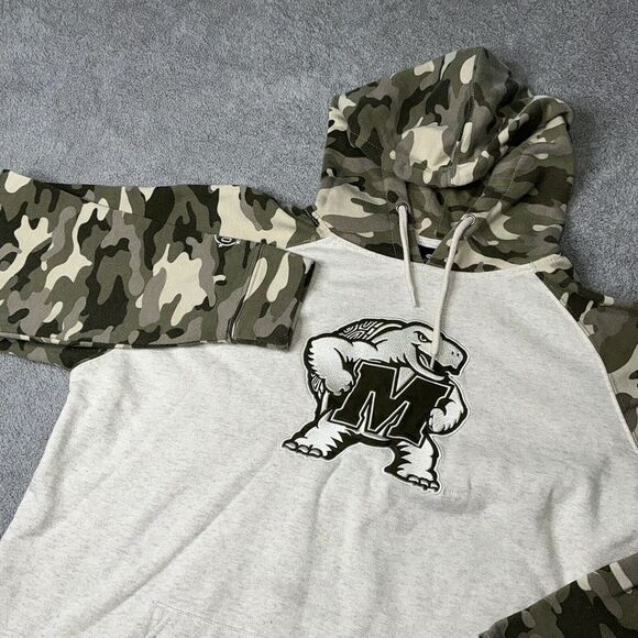 Maryland Terrapins Colosseum L Hoodie Salute To Service‎ Embroidered Sweatshirt - Picture 2 of 9